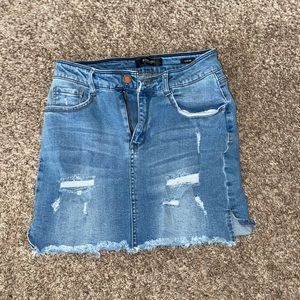 Denim mini skirt